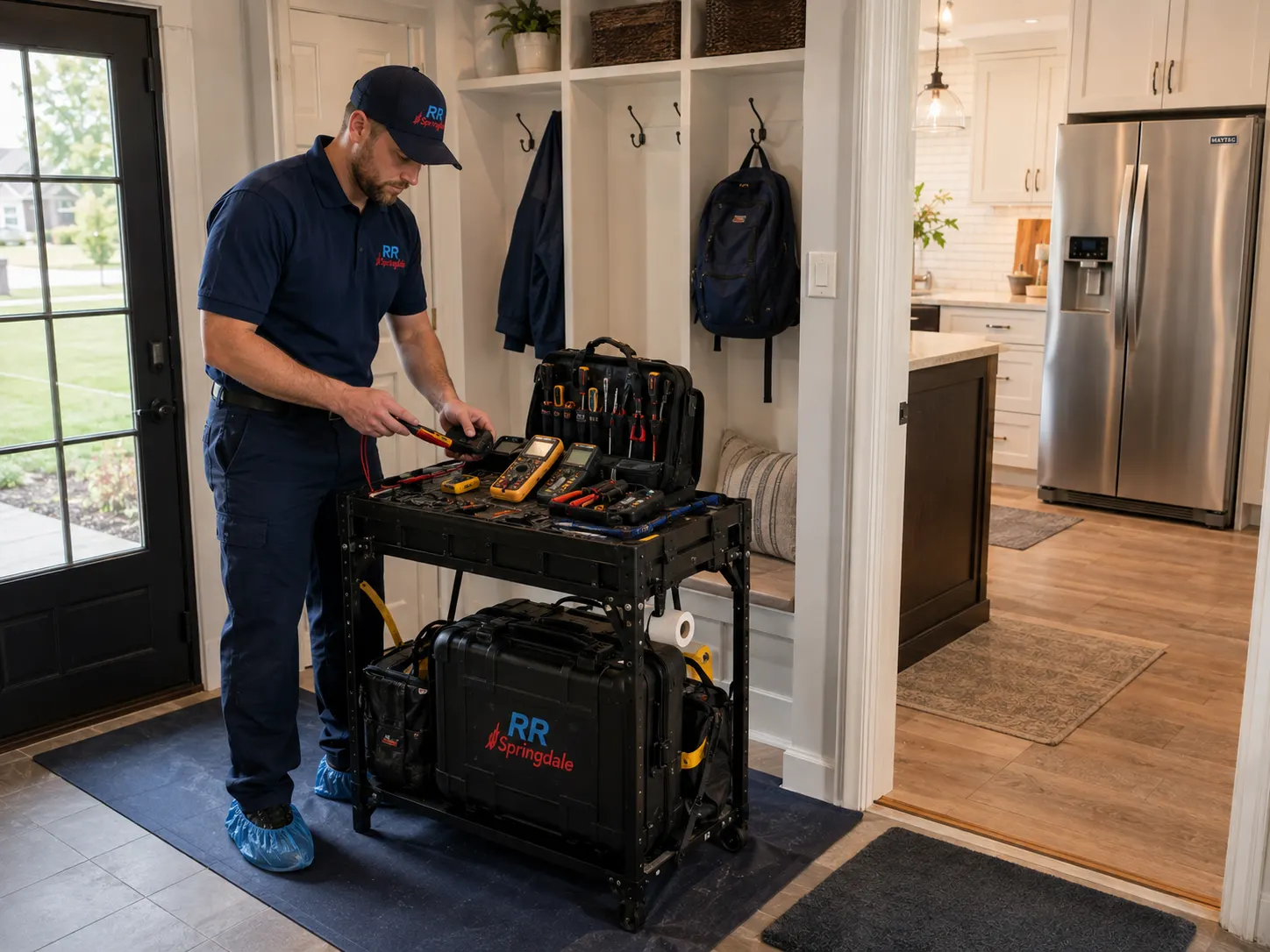 RR Springdale preparing equipment for Maytag refrigerator repair in Springdale, AR.